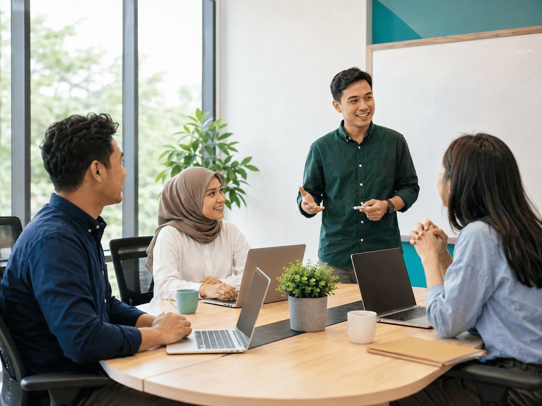 Tim HR Indonesia dalam sesi belajar bersama